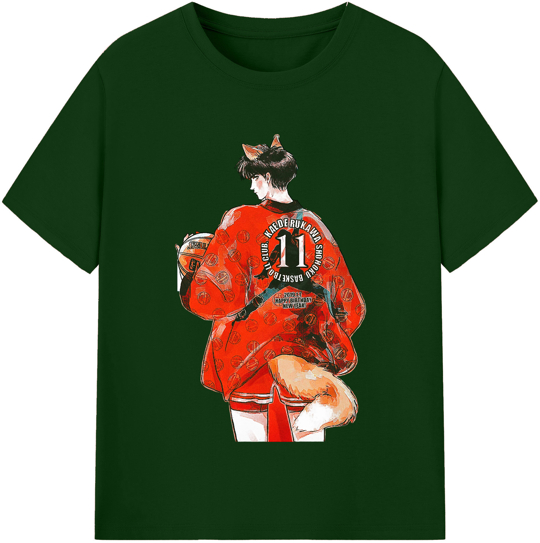 SLAM DUNK／スラムダンク 綿100％半袖Tシャツ（フロントプリント）